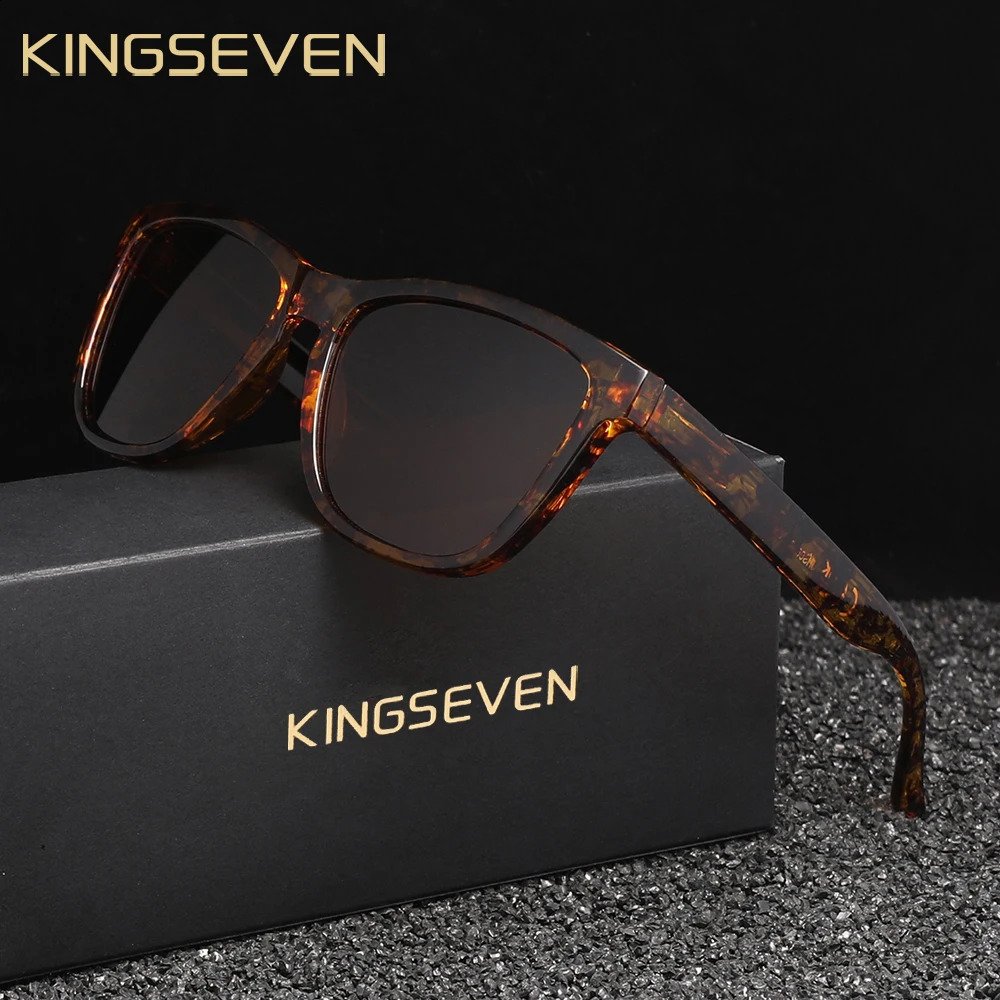 KINGSEVEN Fashion Sunglasses Men/Women UV400 Polarized Lens Glasses High Quality Classic Matte Large Frame Driving Eyewear 250214