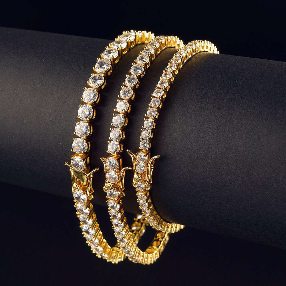 S pure sier single row hot selg moissanite bracelet 2mm 3mm 4mm 5mm tennis chain Tennis Chain