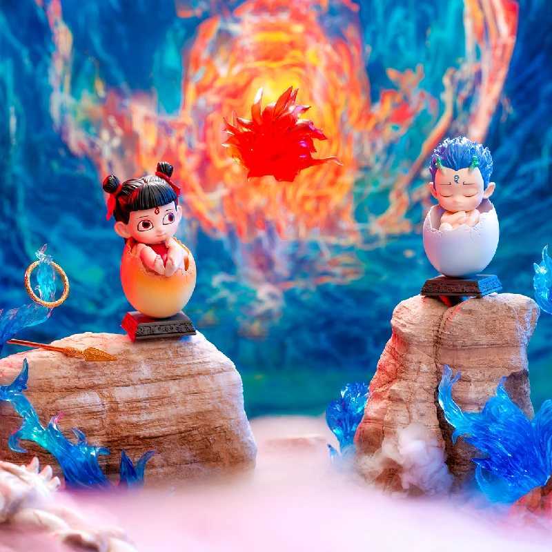 Stock Genuine Nezha Demon Children Who Make Waves In The Sea Handmade Egg Pet Blind Box Trendy Play Ornament Aobing Doll Free shipping