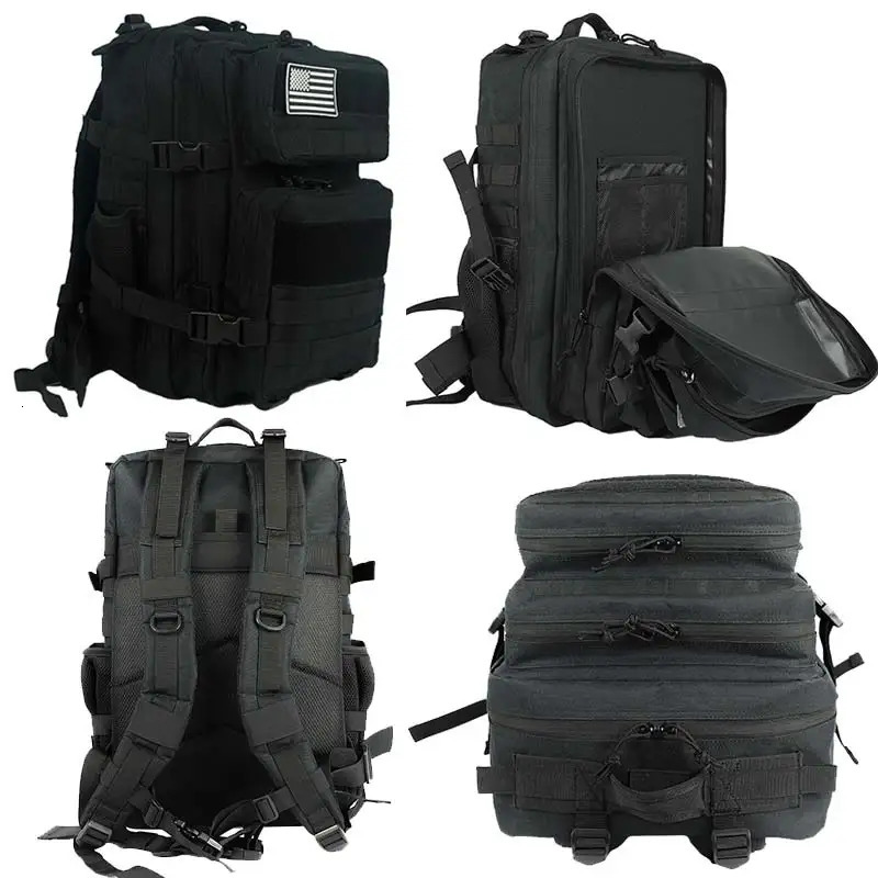 25L 45L Camping Hiking Backpack Tactical Bag Molle Patches Travel 900D Men Women Outdoor Ruckdack Shoulder Gym Pack 250118