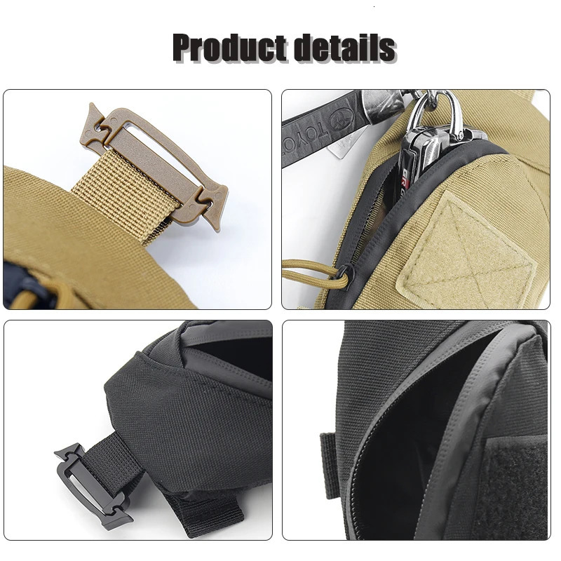Outdoor Portable Tactical backpack Hiking Shoulder Strap Bag camping equipment Sundries Accessories Pouch Walking storage bags 250118