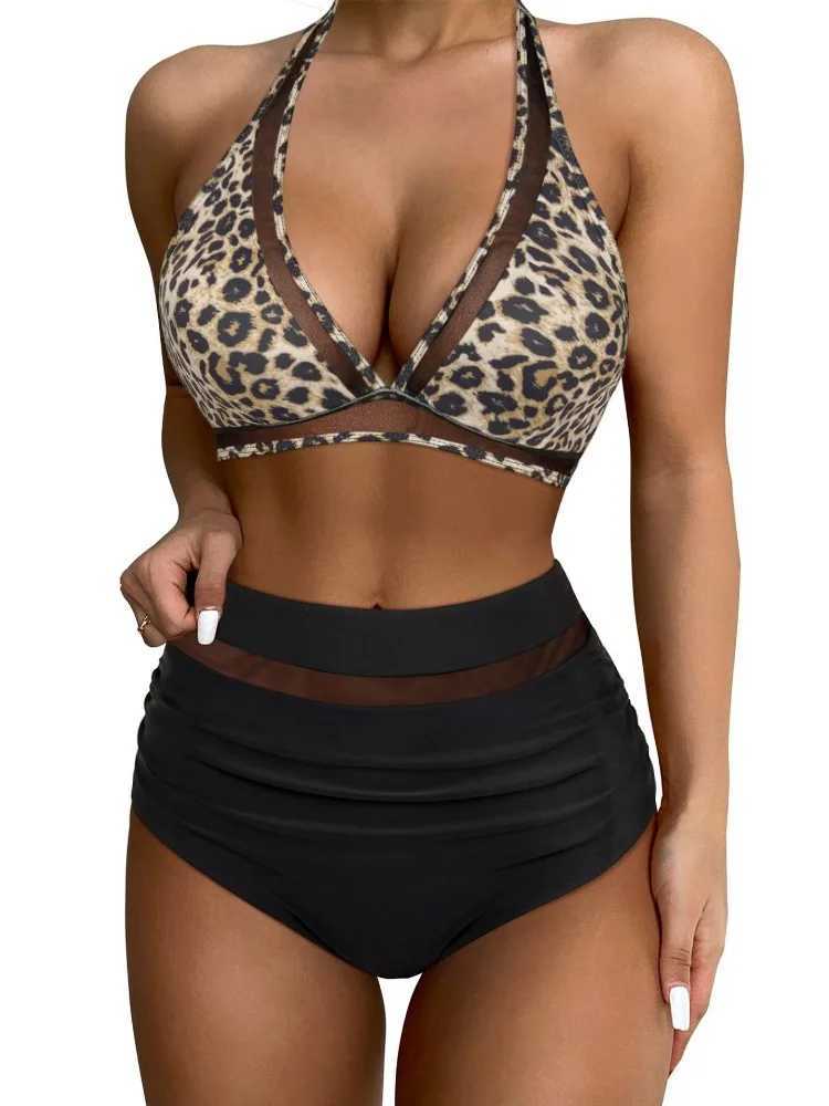High Waist Bikini Set Sexy Push Up Swimsuit Women Black Beachwear Tummy Control Swimwear Adjustable Bathing Suit Bikinis 2024T250214