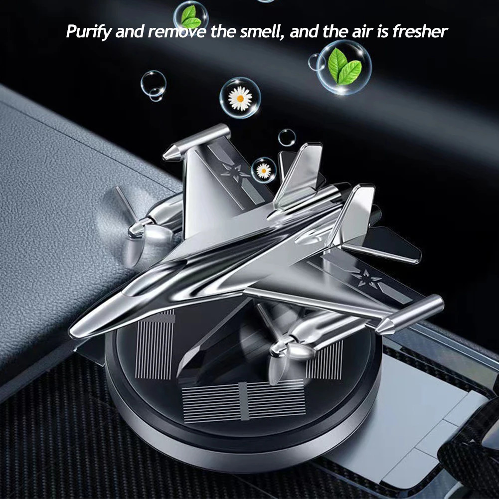 Car Perfume Aroma Car Solar Power Car Air Freshener Airplane Rotating Aroma Oil Diffuser Lasting Fragrance 250214