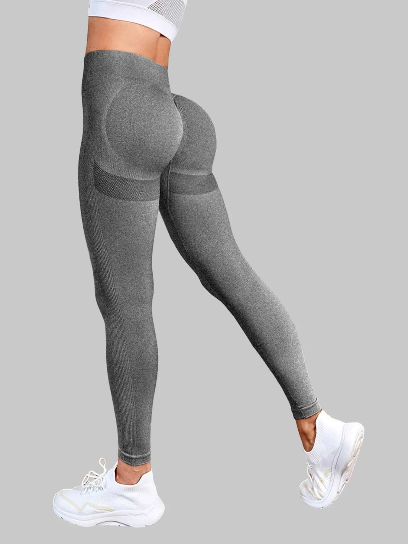 Knit Seamless Women's Leggings High Waist Elastic Tights Gym Trainning Running Sports Fiess Hip Lift Yoga Pants