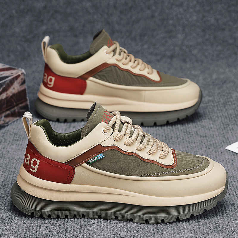 Men Sports Shoes Fashion Thick NEW hot Sole Casual Leisure Style Versatile Triple Black Beige Green Free shipping
