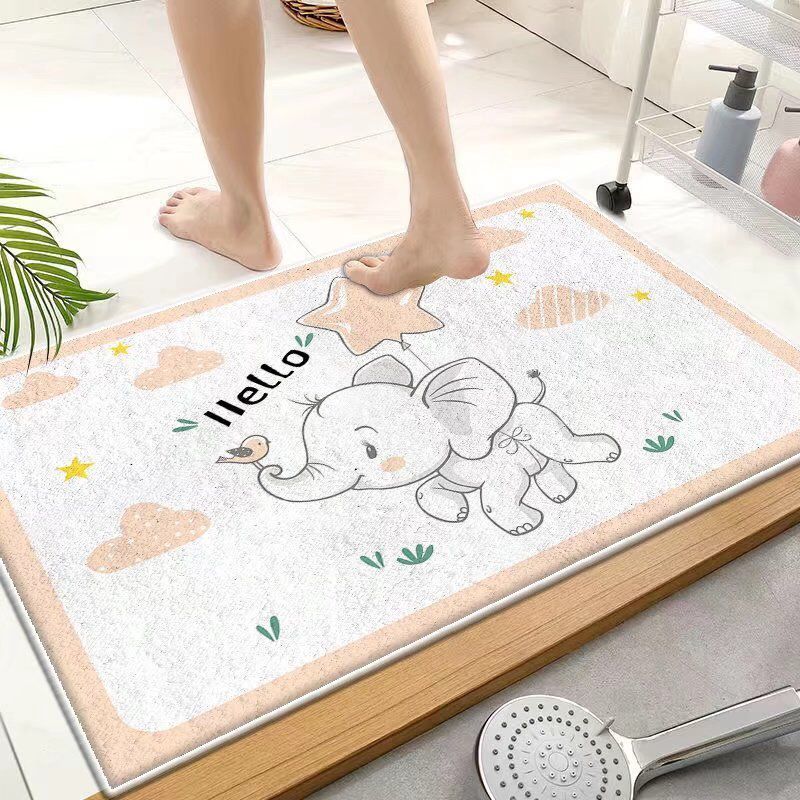 Bathroom Toilet Door Door Water-absorbing Non-slip and Dirt-resistant Door Mats Washable
