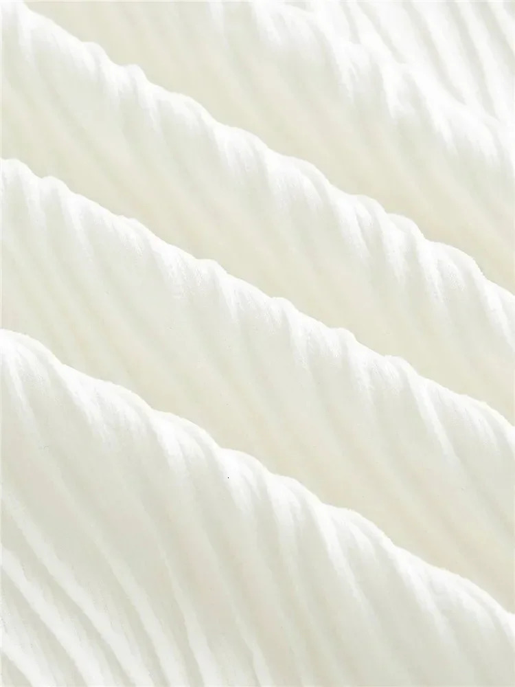 Women Textured Mock Neck Flare Long Sleeve Crop Top Fall Winter Elegant Preppy Style Y2K Rib Knit Slim T Shirt Blouse 250211