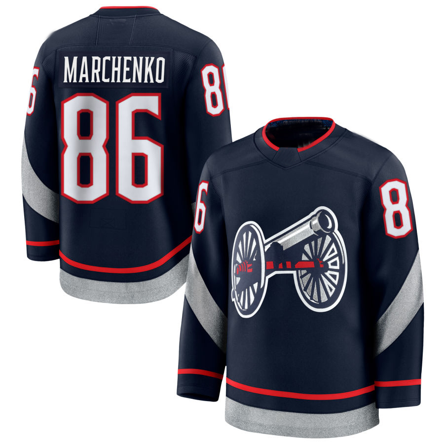 Custom 2025 Stadium Series Hockey Jersey Johnny Gaudreau Kirill Marchenko Adam Fantilli Boone Jenner Embroidered Letter Number Design Polyester