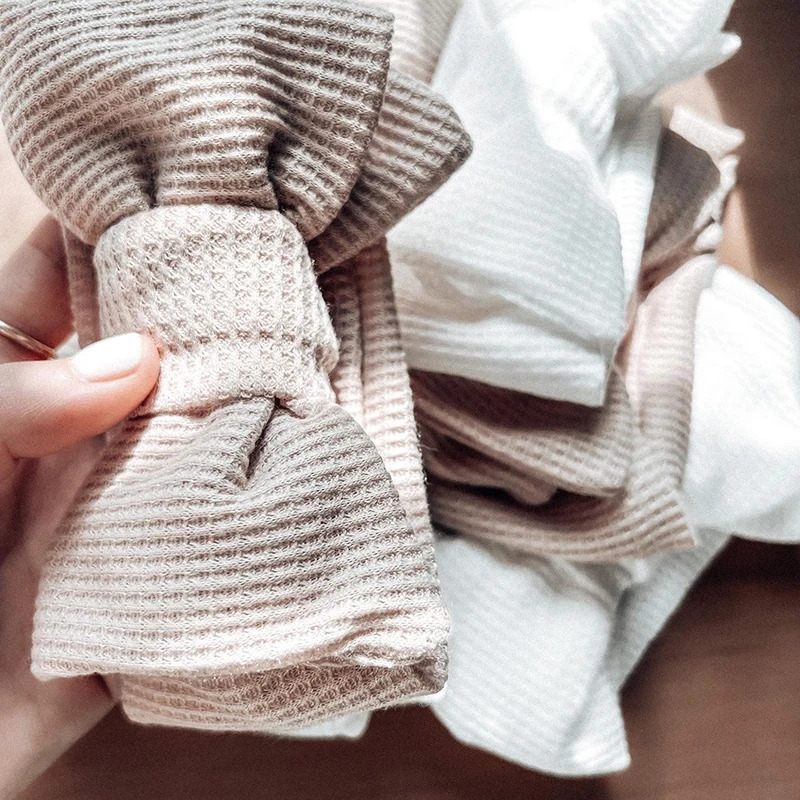 5Pcs Cute Bows Baby Headband Hair Accessories Soft Elastic Baby Girl Hair Bands For born Infant Turban Headwear Baby Items 250121