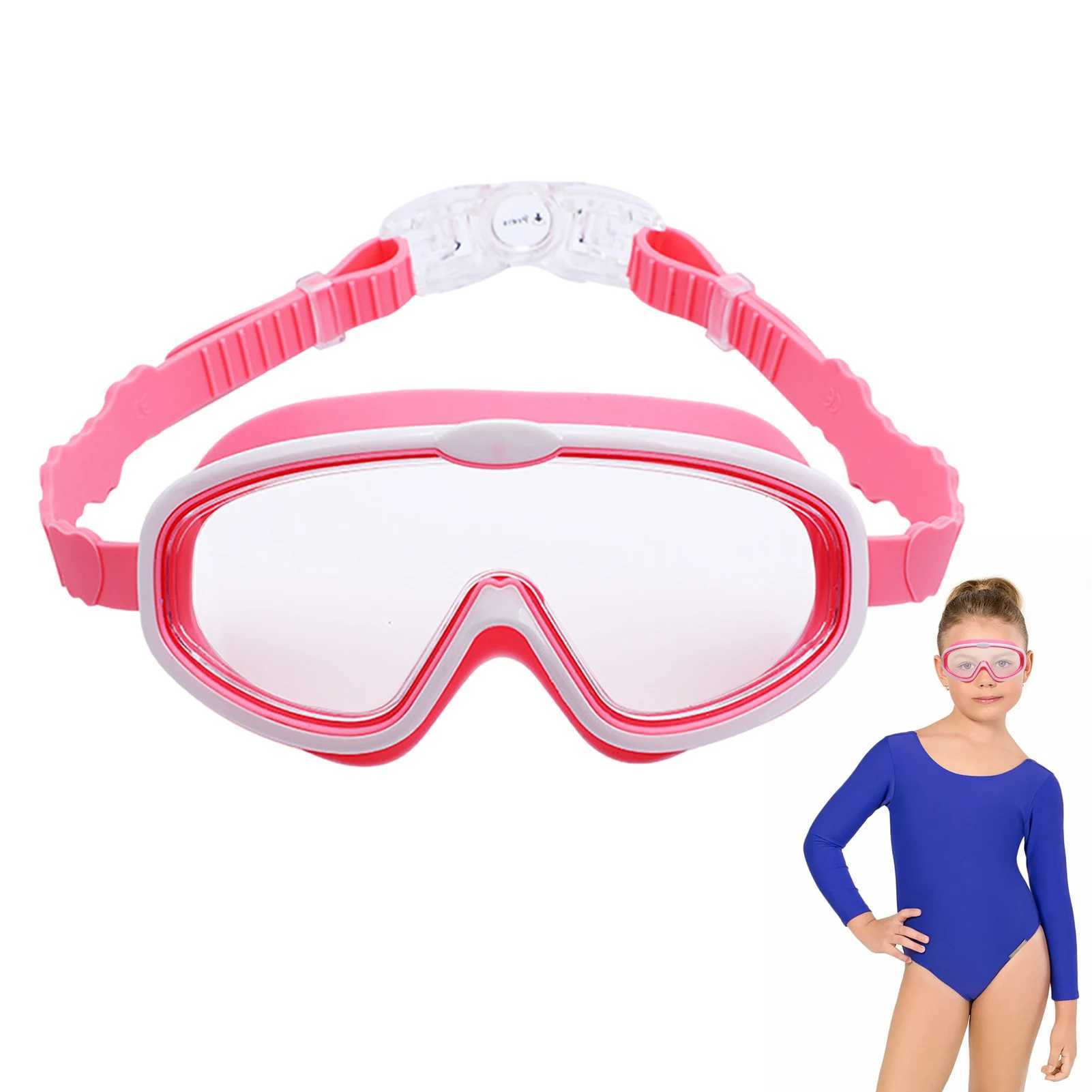 Swimming Goggles Children Waterproof Swim Diving Mask Eyewear UV Anti Fog Pool Water Sport Glasses Large Frame For Kids Teenager Z250215