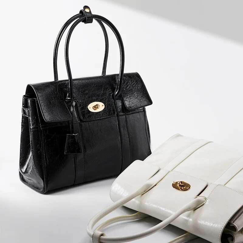 New Design Handbag Soft Genuine Leather Women Top-Handle Large Capacity High Quality Shoulder Bag For Female