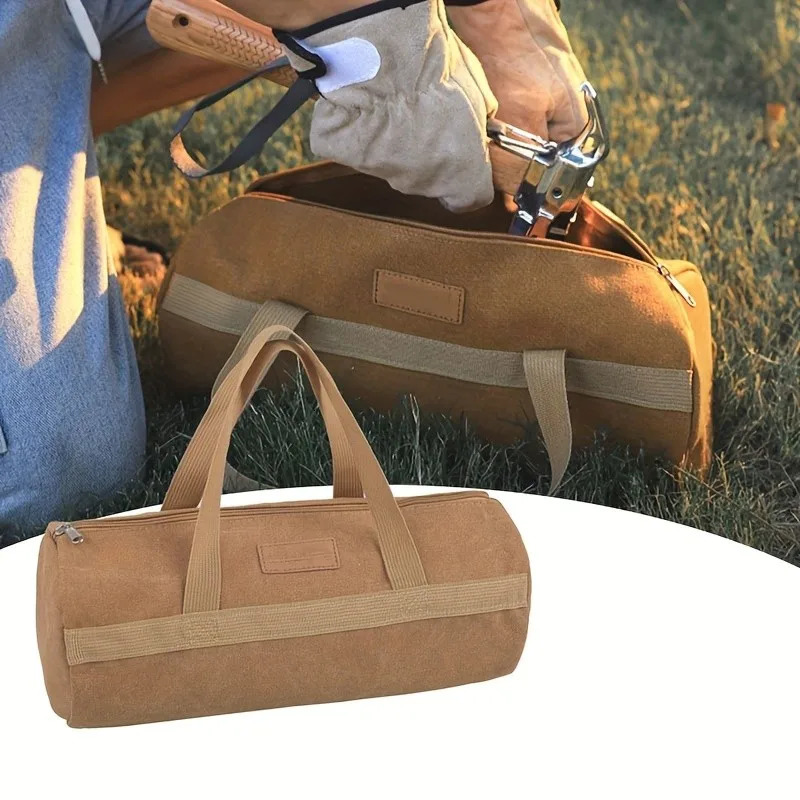 Camping Accessory Storage Bag Double Layer Thickened Cylinder Tent Stake Outdoor Peg Ropes Organiser Portable Gear 250118