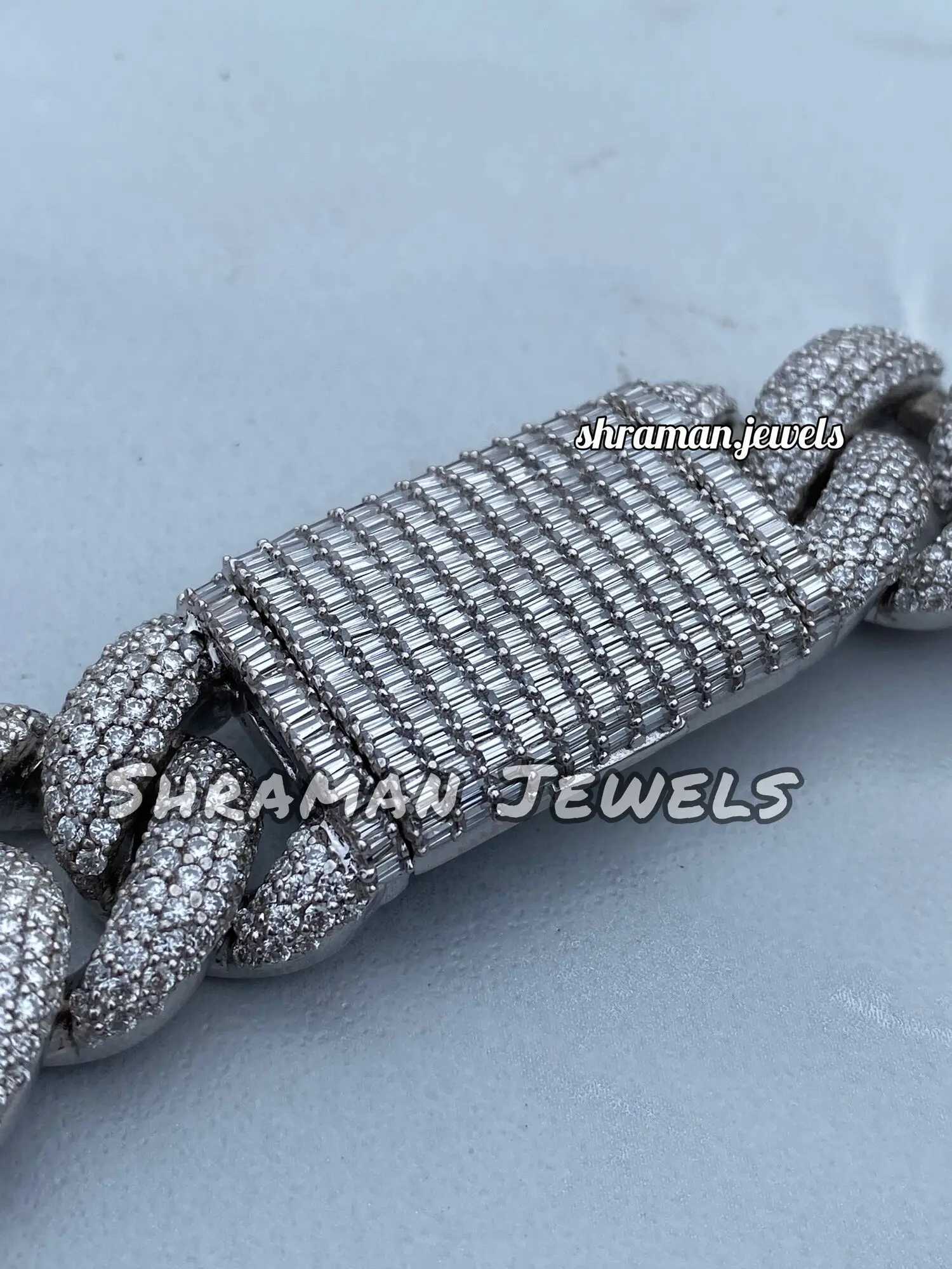 20 Mm Moissanite Diamond Thick Cuban Link Chain Iced Out 925 Sterling Silver 24 Inches Cuban Necklace