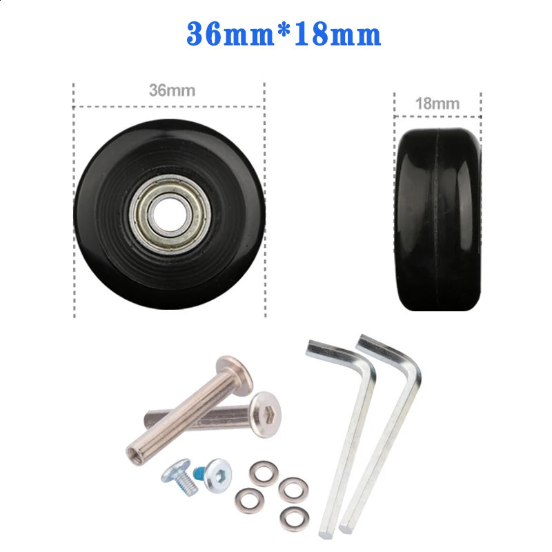 Suitcase Screw Replacement Wheels for Travel Suitcase Wheel Axle Repair Kit 40/45/50/60/70/80/90/100/110/120mm Silent Casters 250214