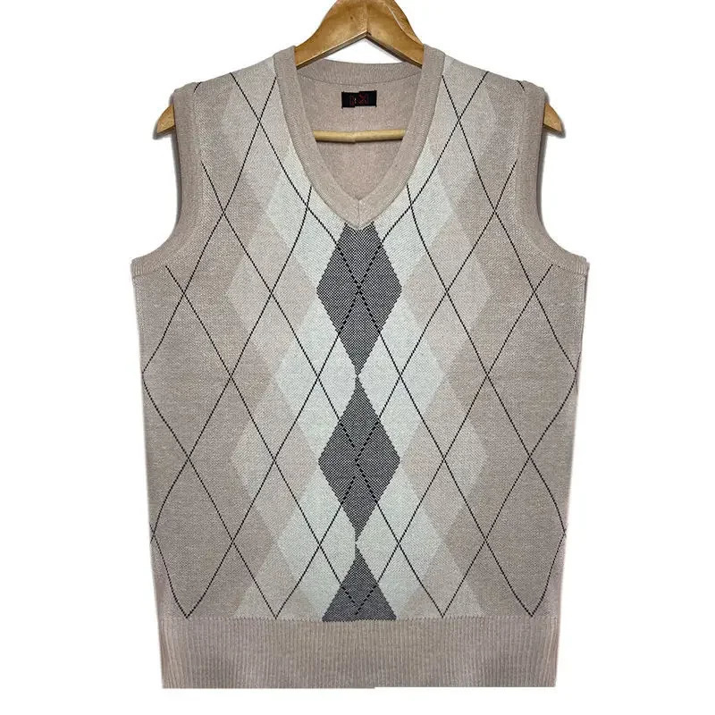 Autumnr and Winter Knit Vests for Men Loose Fit Waistcoat V Neck Knitwear Elegant Y2k Smooth High Quality Open Sweater Man 250210