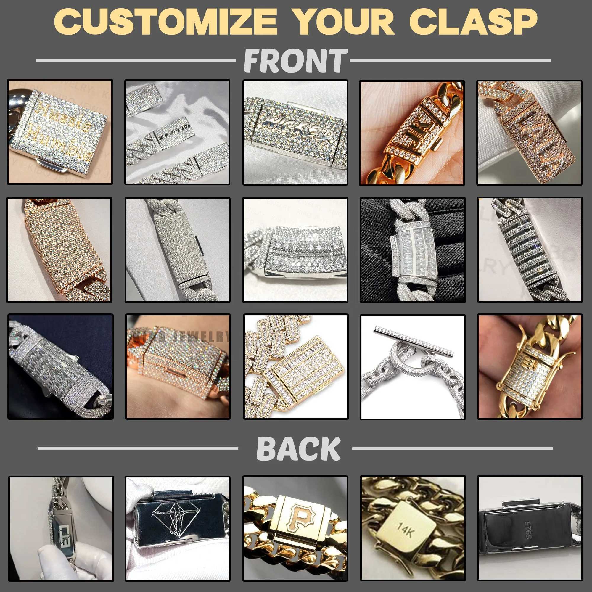 Sale 22mm Bust Down Iced Out Miami Cuban Link Chain Moissanite Vvs Diamond Miami Cuban Chain