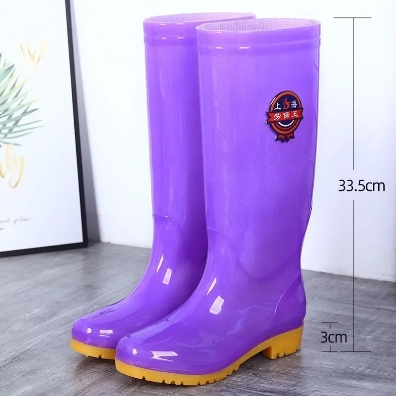 High Rain Shoes Non-slip Rubber Shoes in Spring and Autumn Rainy Rain Boots Tendon Sole High Shell Cold Warm Non-slip 250213