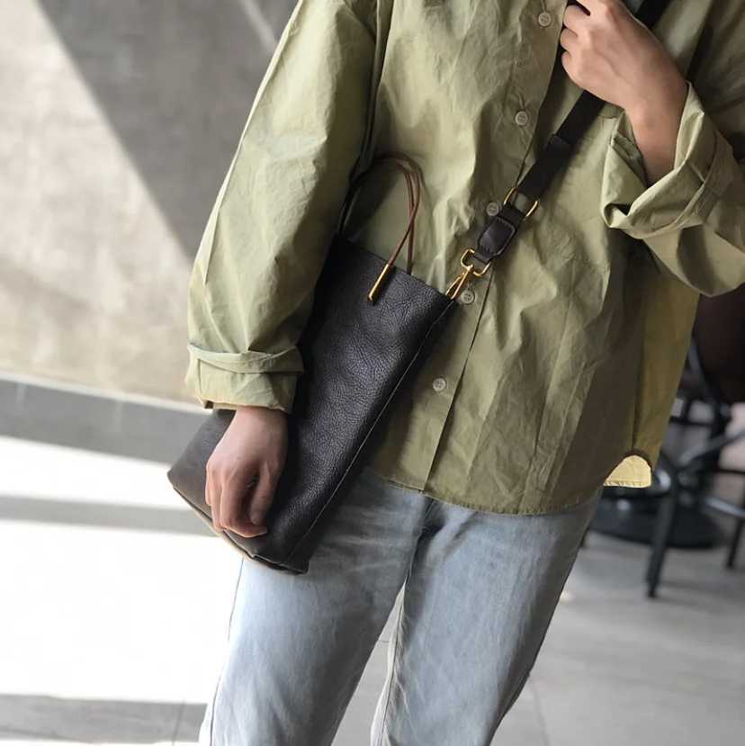 Bucket Genuine Leather Wen Bag New Retro Nature Soft Cowhide Handbag Versatile Designer High Quali Shoder Bags Z250318