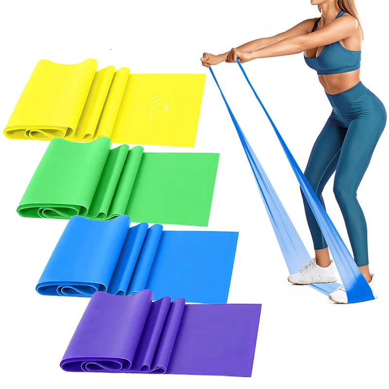Exercise Resistance Bands Set With 4 Levels TPE Elastic Band For Fitness Workout Rehab Strength Training Yoga Pilates 250213