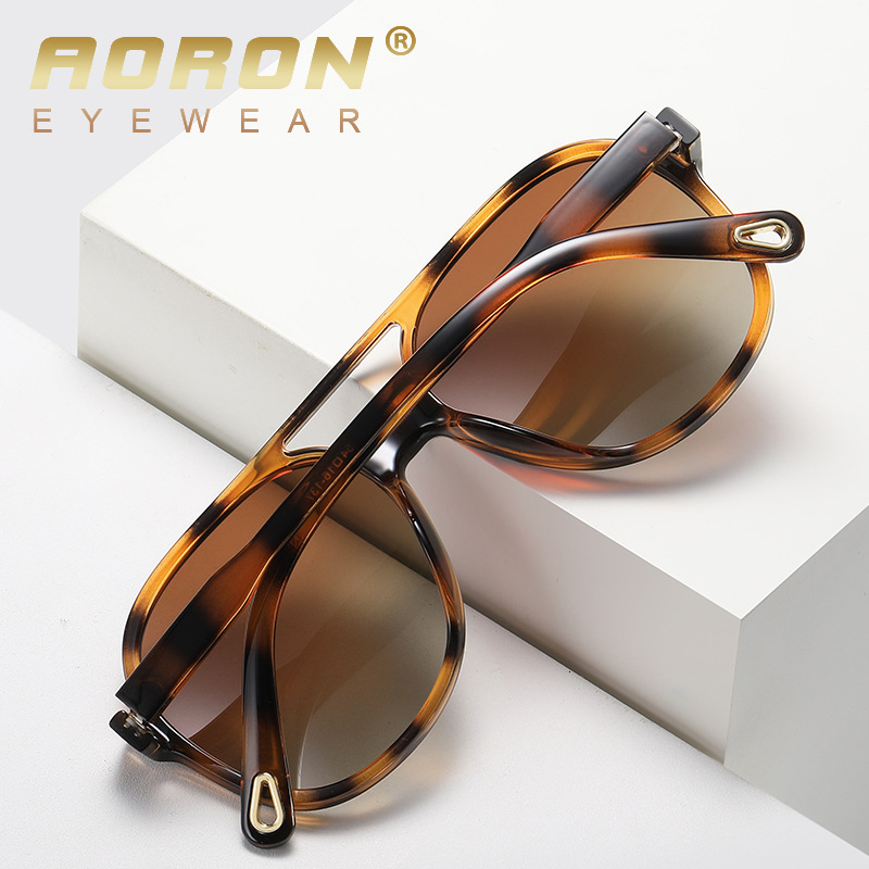 New round large frame men's and women's colorful fashion polarized TR90 designer sunglasses for women