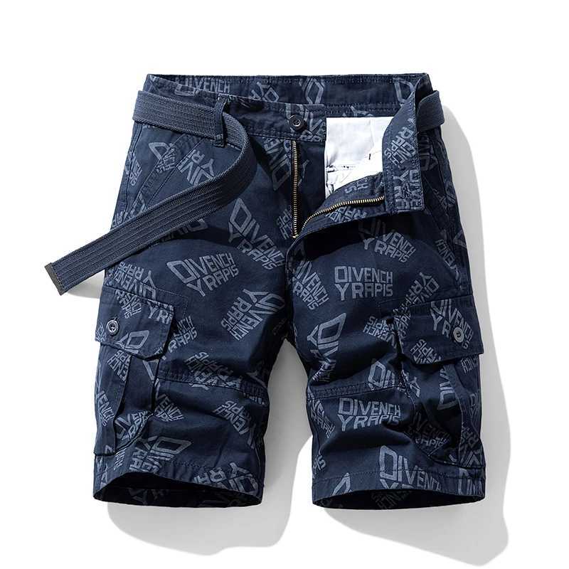 Fashion Printed Beach Shorts Mens Summer Fashion Brand Middle Pants Loose Straight Casual All-Matching Work Clothes Fifth Pants W250215