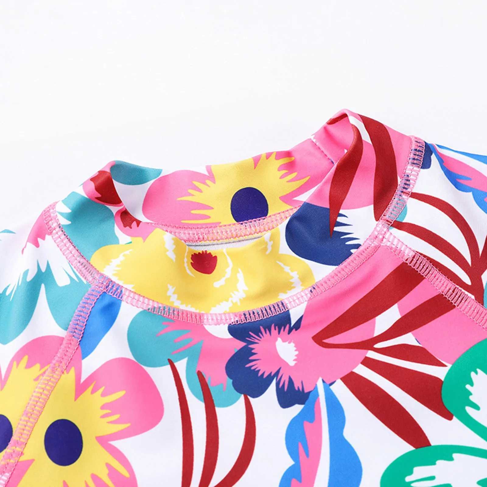 Little Girl Size 12 Swimsuit Baby Toddler Girl Swimsuit Baby Ruffle Swimwear Summer Beach Bathing Suit Preppy Sle SwimsuitXJ250214