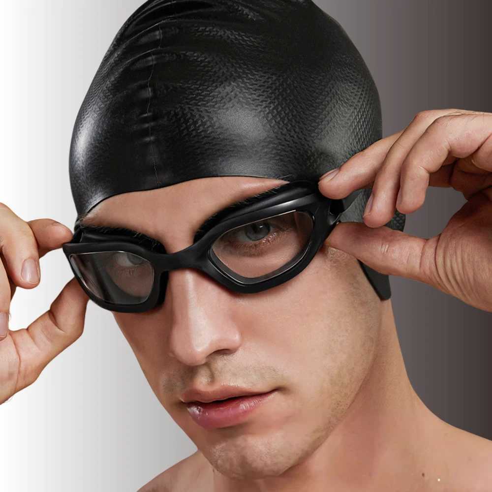 Professional Swimming Goggles Adult Kids Sports Swimming Eyewear Optical Lens HD Waterproof Anti Fog Big Frame Pool Glasses Z250215