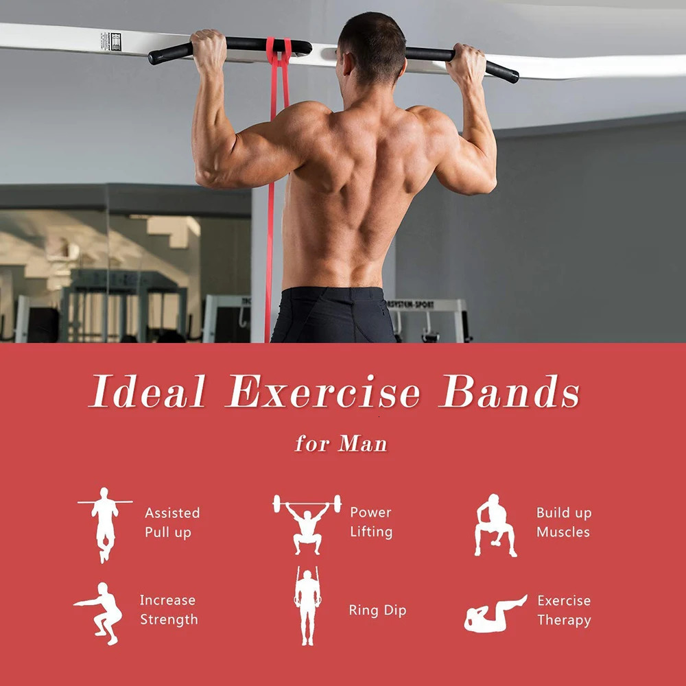 Resistance Bands Gym Home Exercise Elastic Rubber Band for Men Women Yoga Pilates Strength Weight Training Fitness Equipment 250213