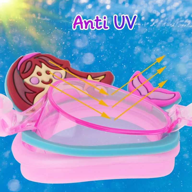 Professional Swimming Goggles Girl Swim Glasses with Ear Plug Waterproof Anti Fog Swim Eyewear For Children Kids Gifts Z250215-1