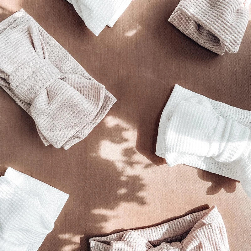 5Pcs Cute Bows Baby Headband Hair Accessories Soft Elastic Baby Girl Hair Bands For born Infant Turban Headwear Baby Items 250121