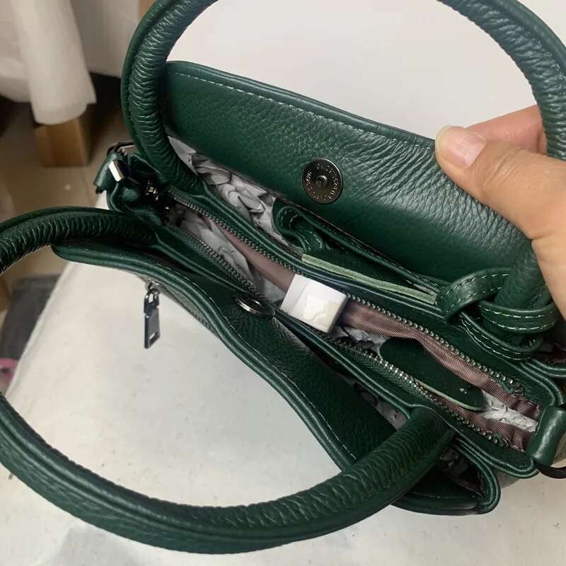 Elegant Genuine Leather Purses Handbag for Women Crossbody Portable Tote Female Shoulder Bag New Ladies Hand Bags