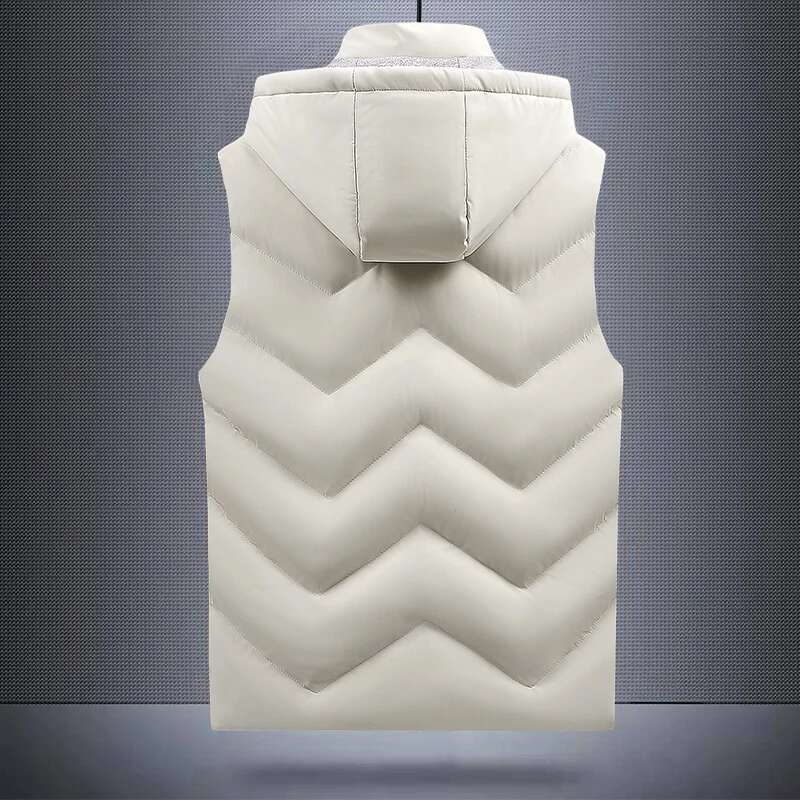 2024 new fashion spring autumn down cotton vest men's jacket young leisure winter self-cultivation