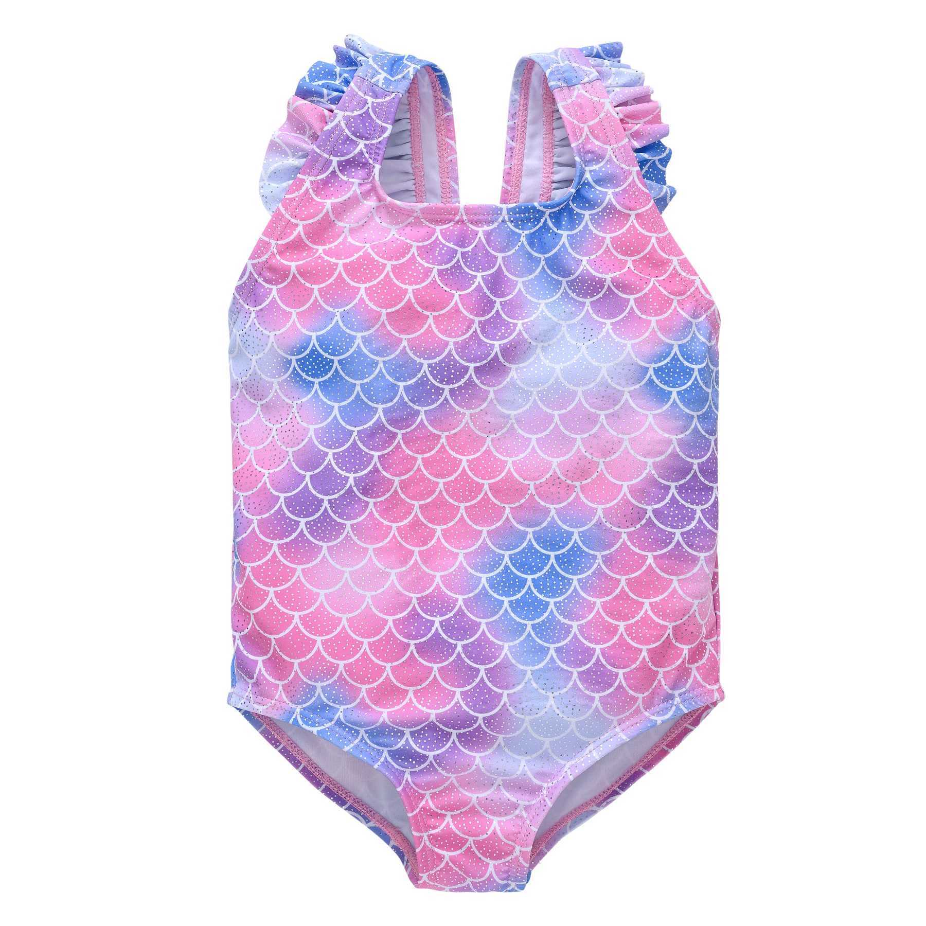Kids Swimwear Baby Girls Swimsuit One Piece Beachwear Childrens Mermaid Summer Clothes SwimsuitXJ250214