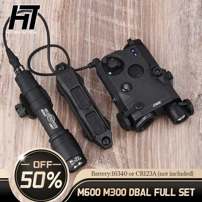 Tactical PEQ 15 SF M300A M600C Flashlight Airsoft Pistol Gun Equipments Accessories High Power Red Dot Green Blue Laser W250214