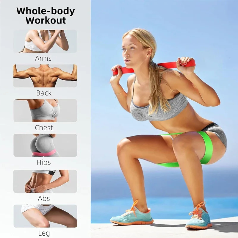 5 pcsset latex resistance bands fitness set rubber loop strength training workout expander gym equipment elastic band 250213