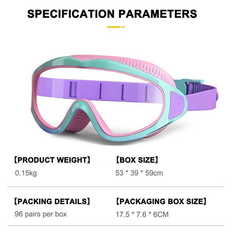 1PCS Swimming Goggles Outdoor Swim Goggles Anti-Fog Wide View Scuba Diving Swimming Glasses With Earplugs For Adult Youth Z250215