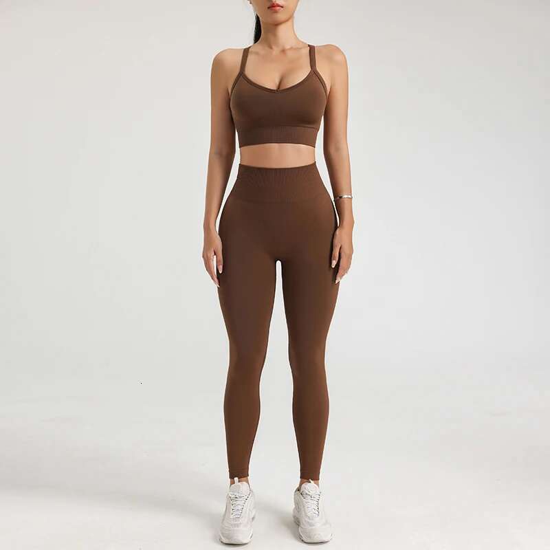 Women's Yoga Suit Sports Underwear Leggings High Stretch Sportswear Quick Dry Breathable Training Clothes Pants