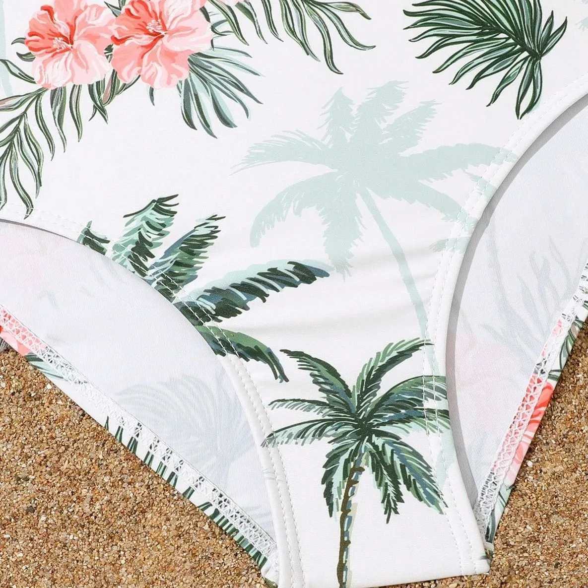 2023 Printed Ruffle Girls Swimsuit One Piece Kids Swimwear Female Childrens Bathers Bathing Swimming Swim Suit BeachwearXJ250214