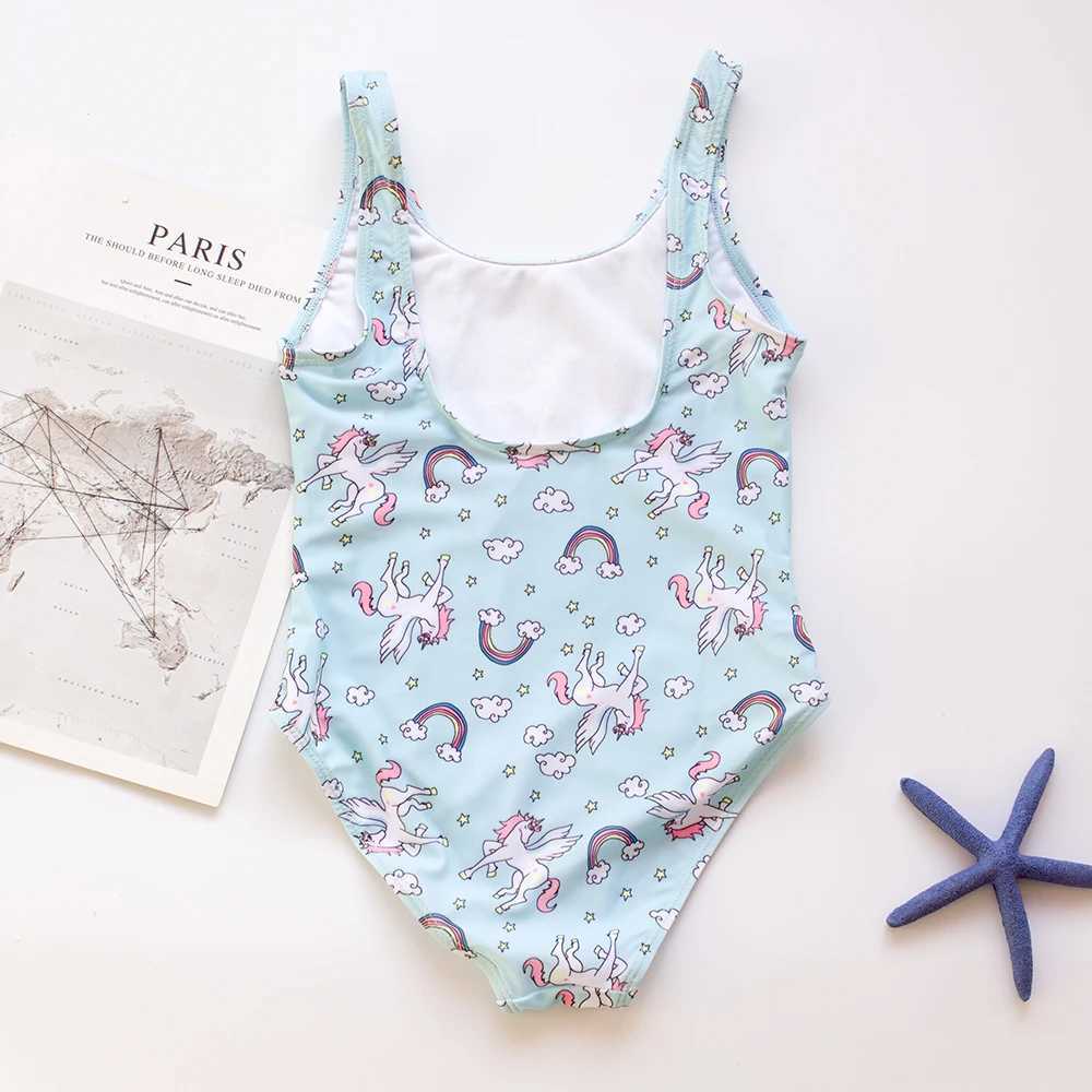 2024 Girls Ruffle Bikini Swimsuit Gradient Leopard Floral Animal Kids Swimwear Children Bikini Rainbo 283 Girls Bathing SuitXJ250214