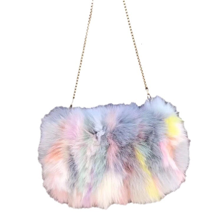 Autumn/Winter Women's Handbag Designer Handbag Warm Plush Multi Color Shoulder Bag Chain Shopper's Wallet 2025 New Women's Square Handb