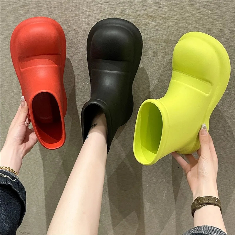 Internet Candy Color Outdoor Rain Boots Womens Non-Slip Waterproof Platform Students Short Martin Boots 250213