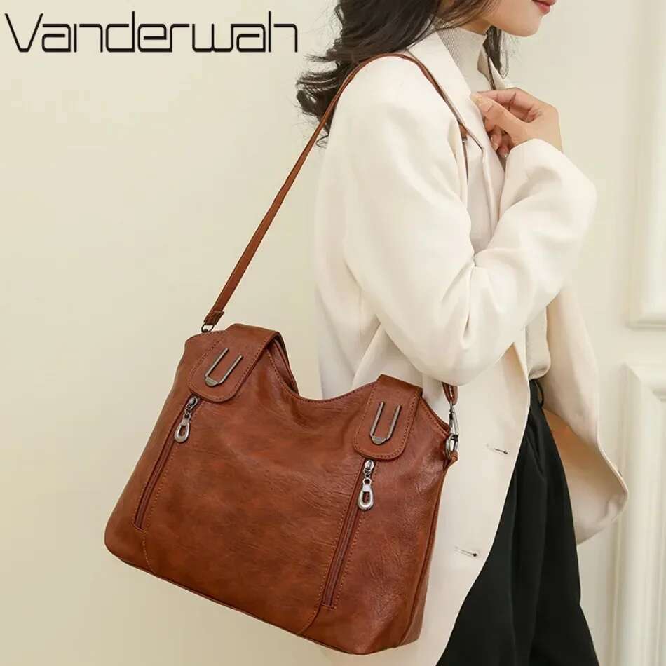 Shoulder Tote for Women Vintage Handbags High Quality Designer Crossbody Messenger with Large Capacity Hand Bag