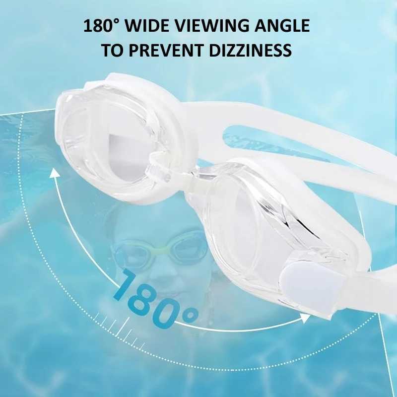 Anti Fog Myopia Swimming Goggles for Adults Kids Professional Pool Glasses Optical Waterproof Eyewear Adjustable Nasal Frame Z250215