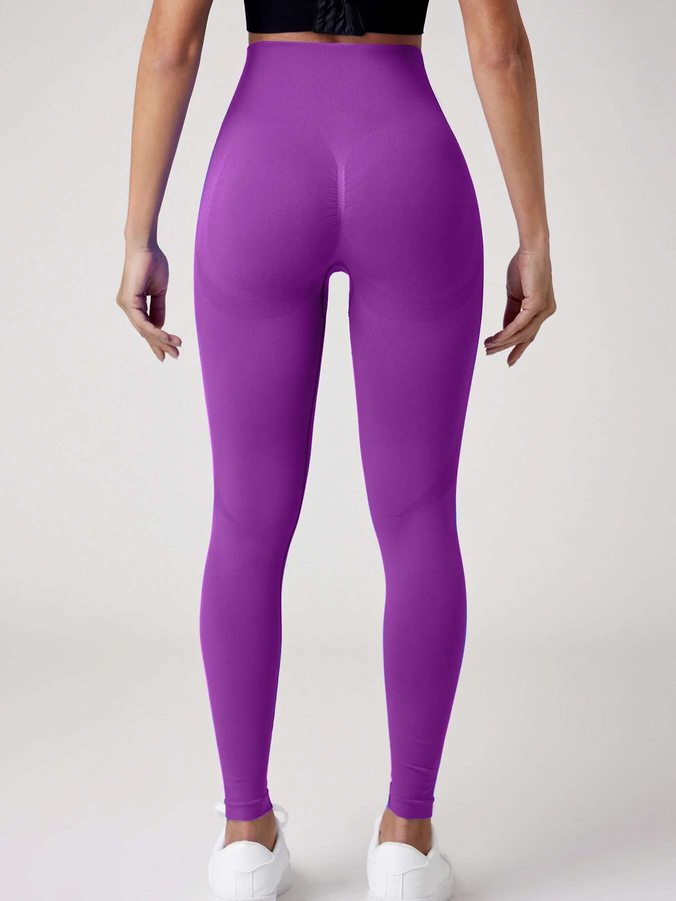 Fiess Women's Sports Seamless Bottoms High Waist Slim Yoga Bottom Gym Jogging Quick Dry Breathable Hip Lifting Pants