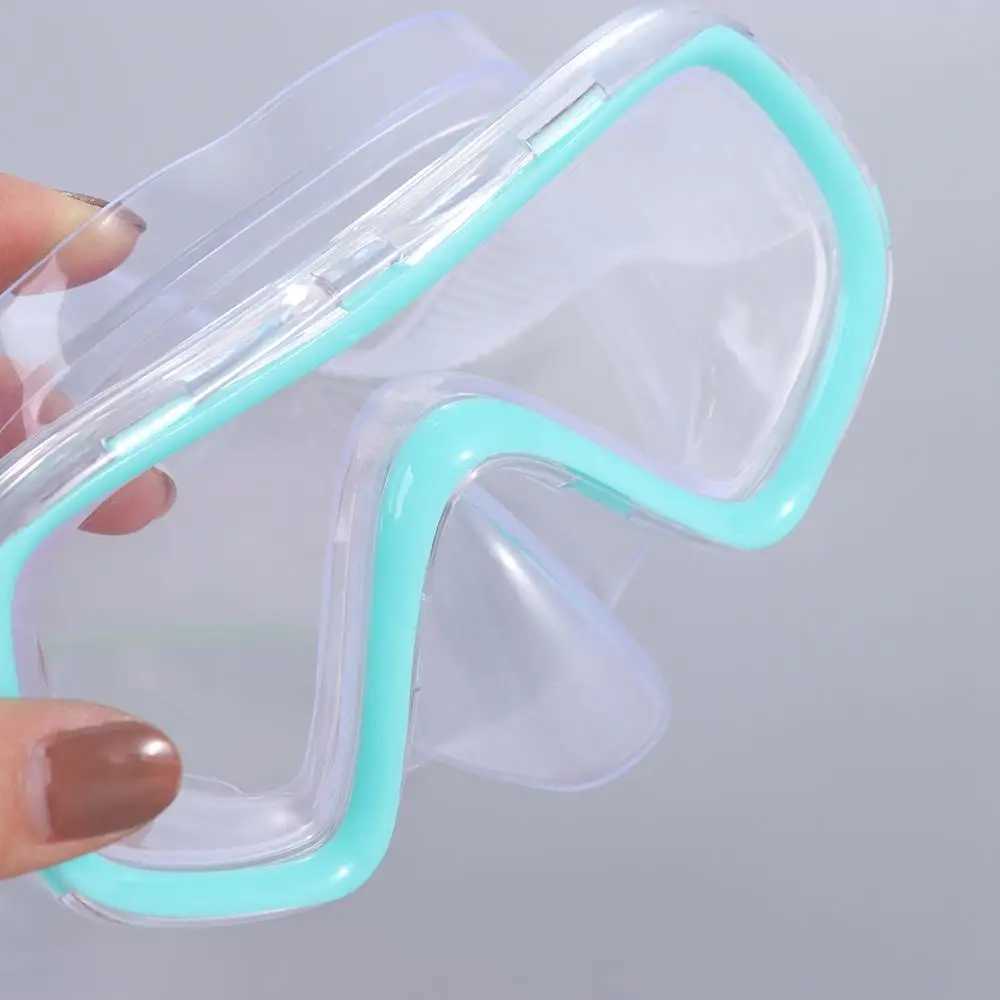 PC Glass Kids Swim Goggles PVC Strap with Nose Cover Child Diving Mask Vibrant Colors Anti Fog Snorkel Swimming Goggles Boys Z250215-1