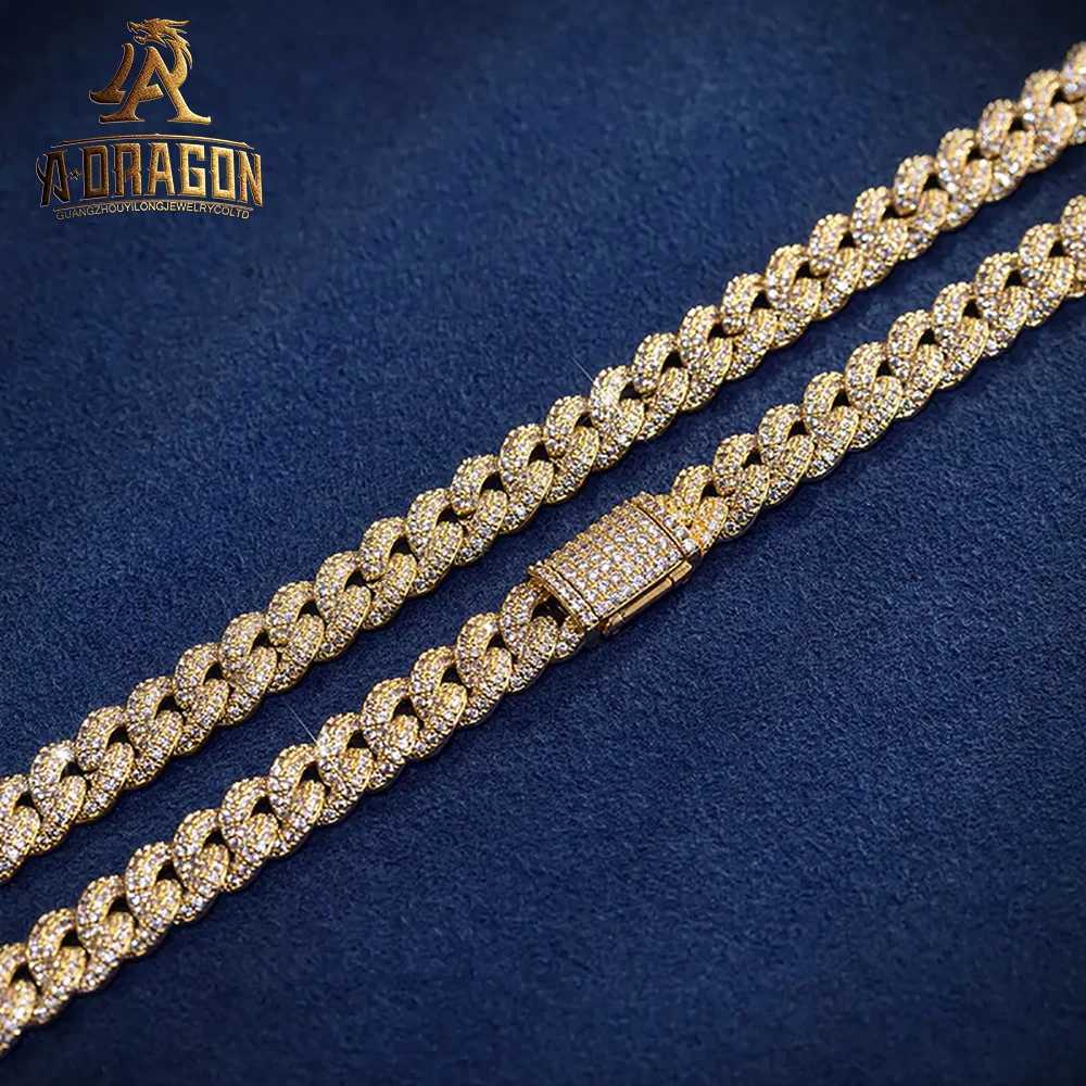 Custom 12mm Gold Miami Link Chain Hip Hop Style Real 10k 14k 5mm Solid Gold Miami Cuban Chain Necklace Fine Jewelry