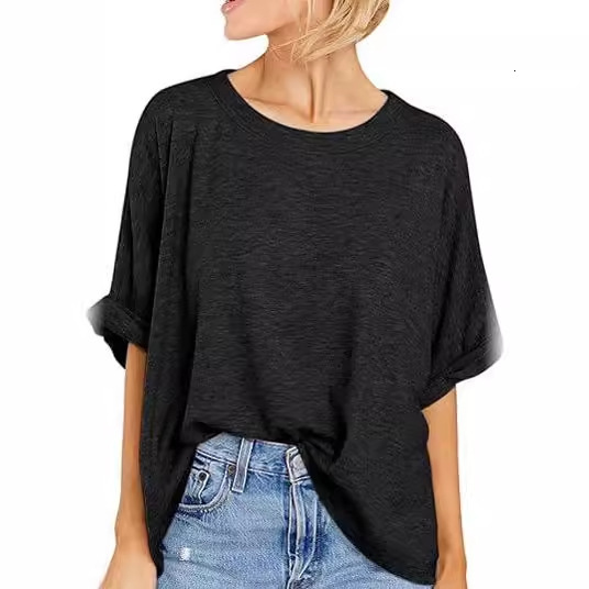 Designer Free Shipping Summer New Women Large Casual Short Sleeved Loose T-shirt Top
