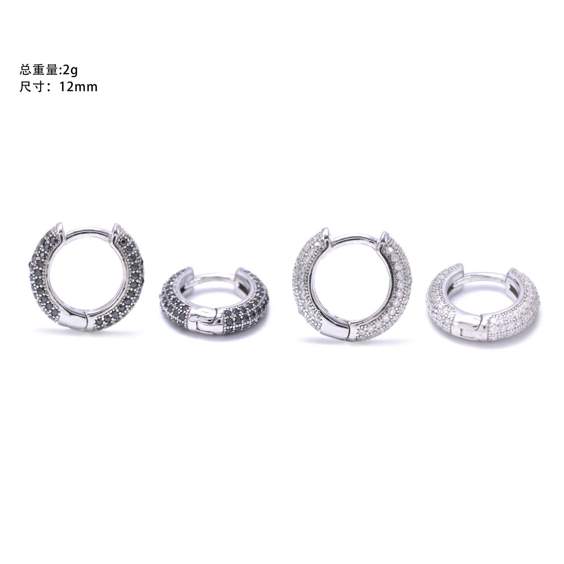 Super Yue launches 925 silver vv vs full diamond black moissanite unique ear ring TK drainage focusing on dark series