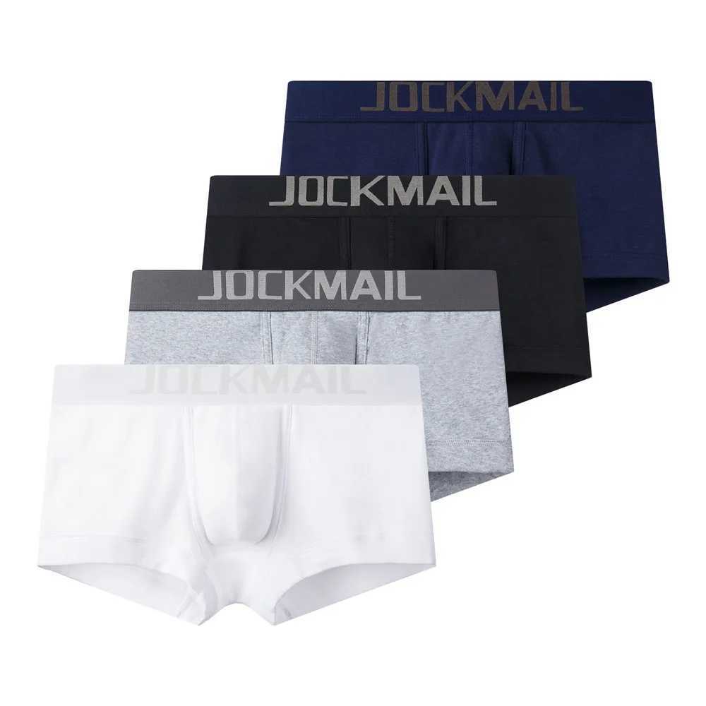 JOCKMAIL brand high quality mens underwear boutique cotton boxer briefs Thickened low waist trunks underpantsT250210