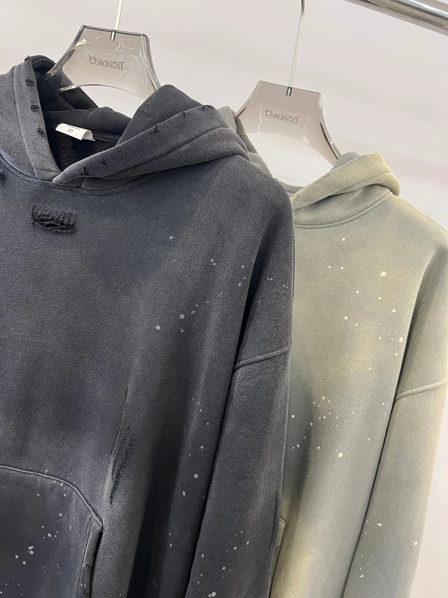 Vintage Acid Washed Hoodie Distresses Pullover Oversized Causal Street Fashion Sun fade 100 Cotton Hoodies For Man or Women 250214